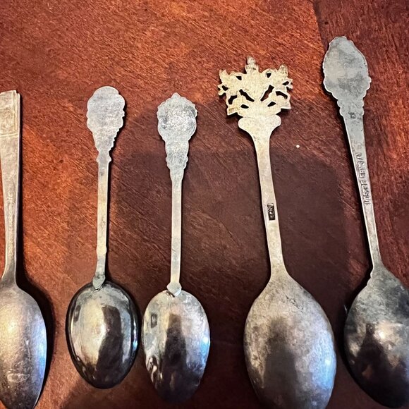 Set Of 5 Vintage Souvenir Collector Spoons EPNS - Picture 7 of 7